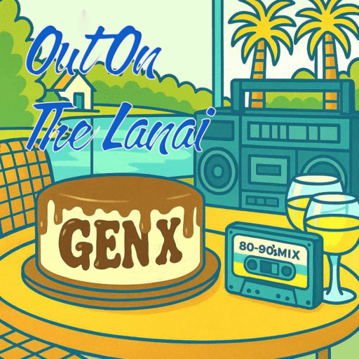 The Logo for the show Out on the Lanai